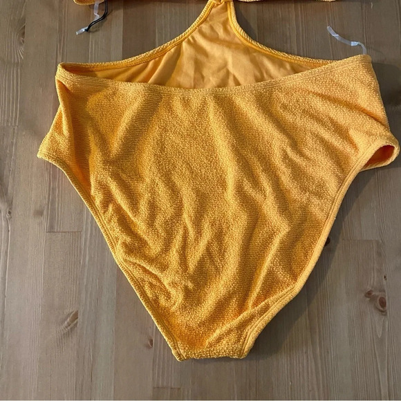 NWOT Orange Shade & Shore Women's XL (16) Textured Ring Detail Monokini Swimsuit - Picture 11 of 13